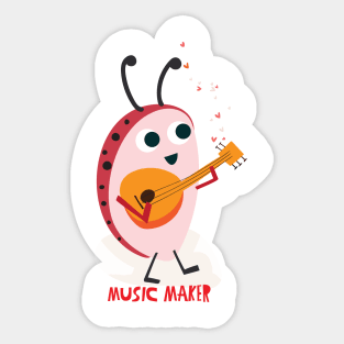 Lady Bug Band Sticker